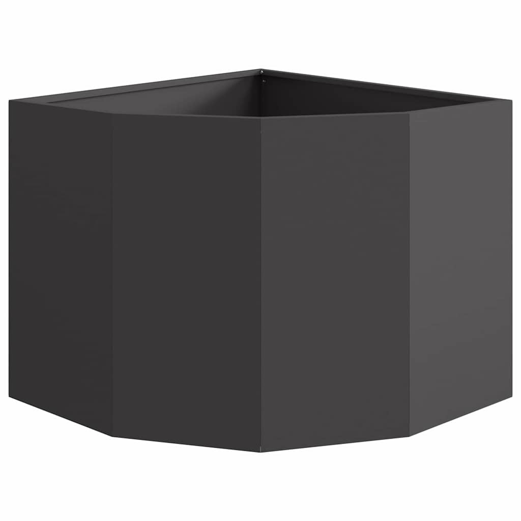 VidaXL Hoekplantenbak Staal Zwart (60x60x50cm) - 34% Korting