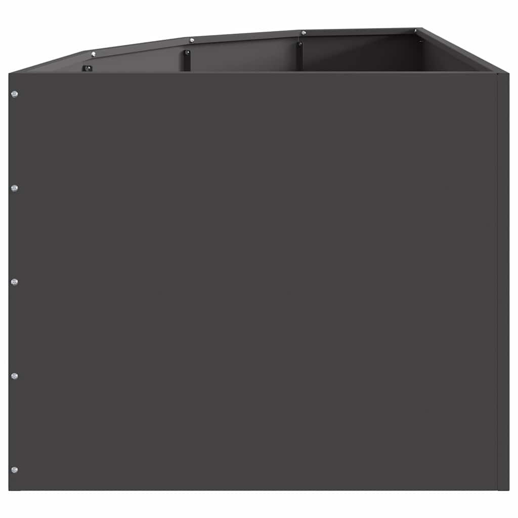 VidaXL Hoekplantenbak Staal Zwart (60x60x50cm) - 34% Korting