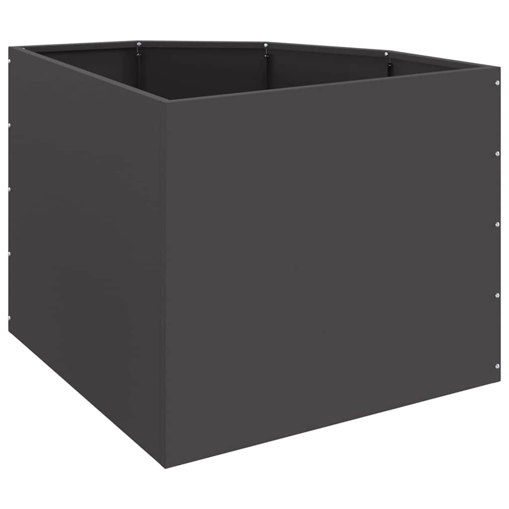 VidaXL Hoekplantenbak Staal Zwart (60x60x50cm) - 34% Korting