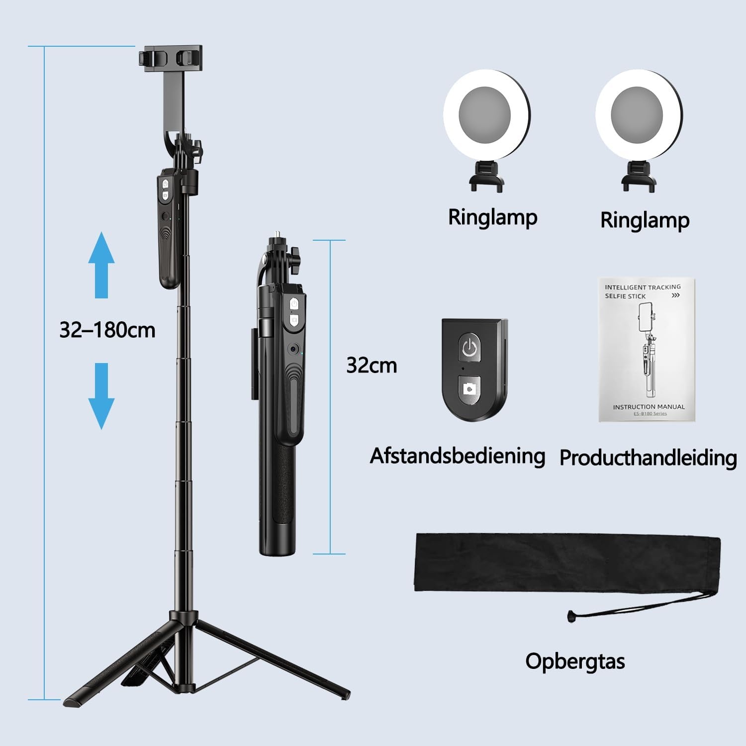 Selfiestick Statief iPhone met Gezichtsherkenning - 57% Korting!