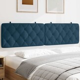 vidaXL Hoofdbordkussen Fluweel Blauw 200 cm - 60% Korting