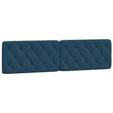 vidaXL Hoofdbordkussen Fluweel Blauw 200 cm - 60% Korting