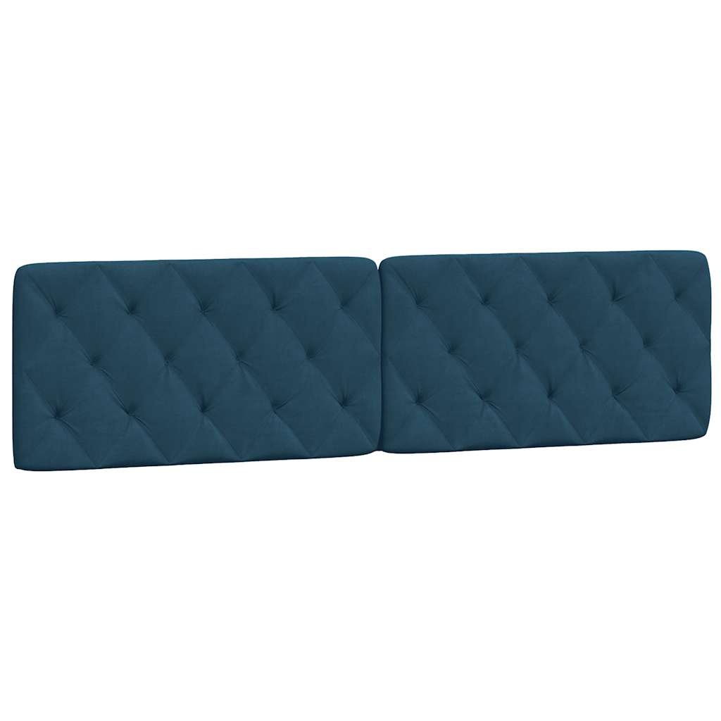 vidaXL Hoofdbordkussen Fluweel Blauw 200 cm - 60% Korting