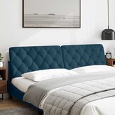 vidaXL Hoofdbordkussen Fluweel Blauw 200 cm - 60% Korting