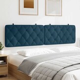 vidaXL Hoofdbordkussen Fluweel Blauw 200 cm - 60% Korting