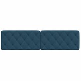 vidaXL Hoofdbordkussen Fluweel Blauw 200 cm - 60% Korting