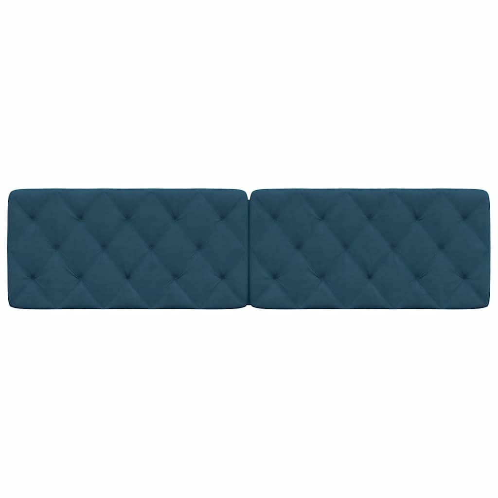 vidaXL Hoofdbordkussen Fluweel Blauw 200 cm - 60% Korting