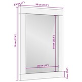 Badkamerspiegel 50x70 cm Massief Mangohout - 34% Korting