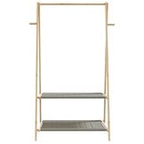 vidaXL Kledingrek met schappen 96x45,5x150,5 cm bamboe