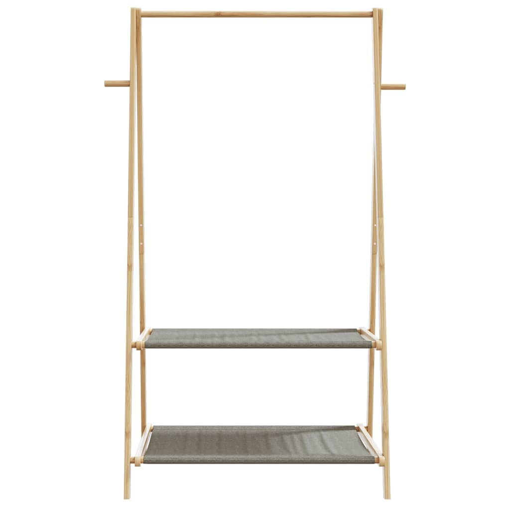 vidaXL Kledingrek met schappen 96x45,5x150,5 cm bamboe