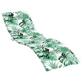 vidaXL Zon Loungerkussen Floral Groen 200 x 70 x 4 cm Oxford stof