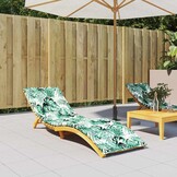 vidaXL Zon Loungerkussen Floral Groen 200 x 70 x 4 cm Oxford stof