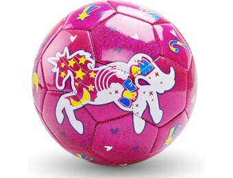 Voetbal Unicorn Roze Maat 3 voor kinderen 3-8 jaar, van duurzaam PVC, inclusief pomp & net, voor binnen & buiten