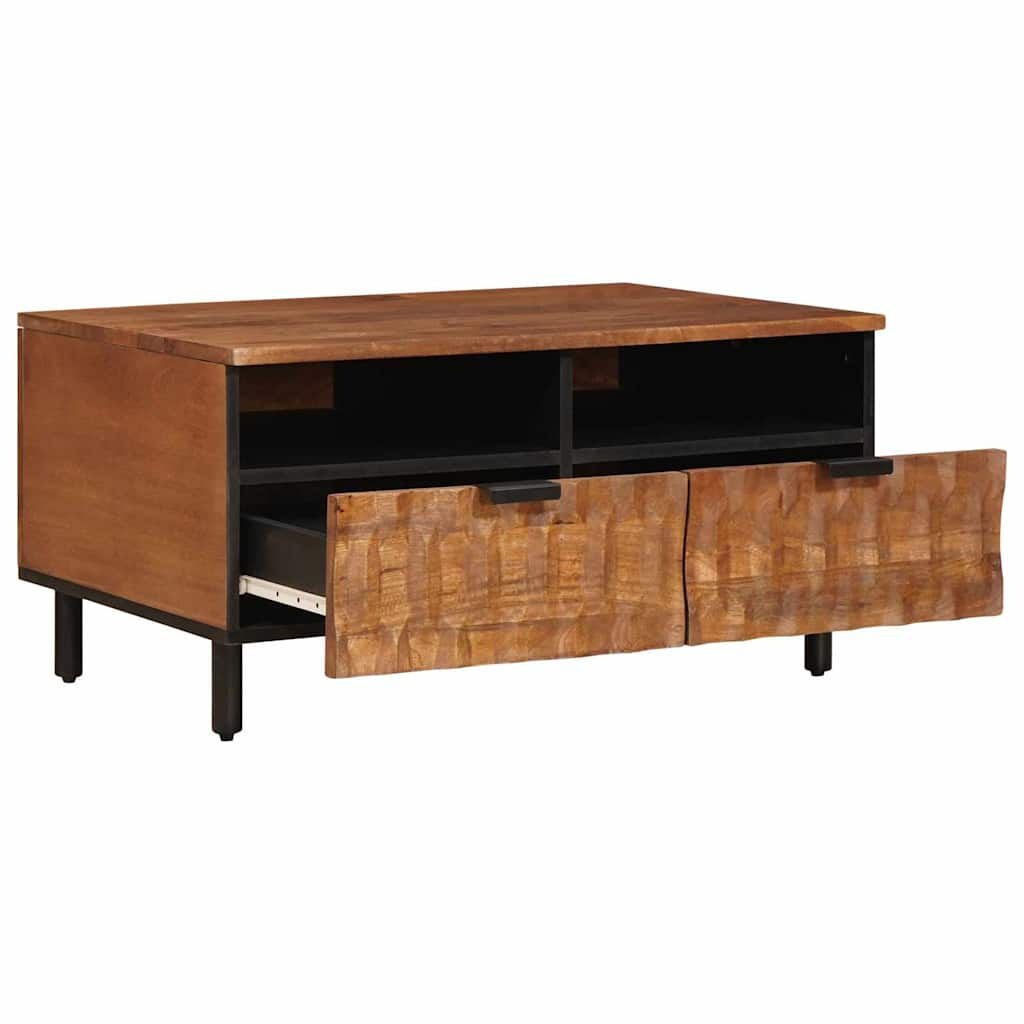 Salontafel met Lade - Massief Mango Hout Bruin (80x54x40cm) - 60% Korting