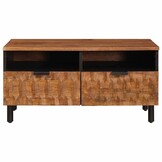 Salontafel met Lade - Massief Mango Hout Bruin (80x54x40cm) - 60% Korting