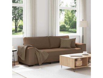 vidaXL 3-zitsbank bruin 180 cm stof