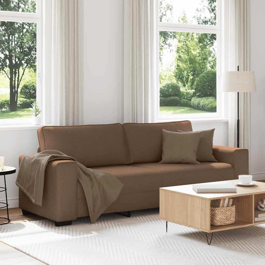 vidaXL 3-zitsbank bruin 180 cm stof