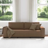 vidaXL 3-zitsbank bruin 180 cm stof