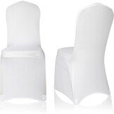 EMART Witte Stoelhoezen - Set van 50 stuks - Stretch Polyester Spandex