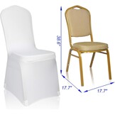 EMART Witte Stoelhoezen - Set van 50 stuks - Stretch Polyester Spandex
