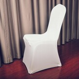 EMART Witte Stoelhoezen - Set van 50 stuks - Stretch Polyester Spandex