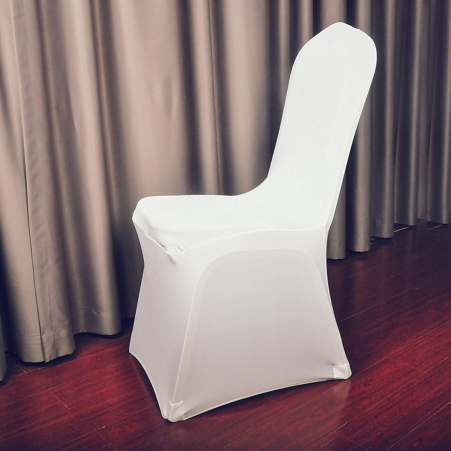 EMART Witte Stoelhoezen - Set van 50 stuks - Stretch Polyester Spandex