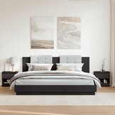 vidaXL Nachtkastjes 2 st 40x30x39 cm bewerkt hout zwart