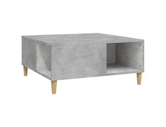 vidaXL Salontafel 80x80x36,5 cm bewerkt hout betongrijs