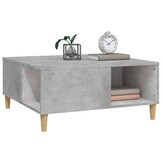VidaXL Salontafel 80x80cm Betongrijs Bewerkt Hout - 71% Korting!