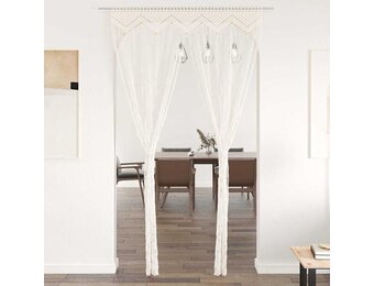 vidaXL Gordijn macramé 140x240 cm katoen