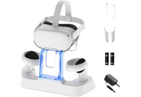 Oplaadstation Oculus Quest 2 & Controllers Wit | 52% Korting