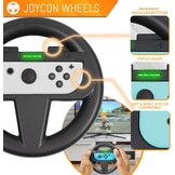 Orzly-Accessoirebundel PartyPack gemaakt voor gebruik met Nintendo Switch - [4x]: Controller-Grepen en Stuurwielen, Pols-Dansbanden, Tennisrackets, en Reisvriendelijke Opslagtas met Trekkoord