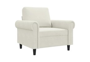 VidaXL Fauteuil Fluweel Crèmekleurig - 57% Korting