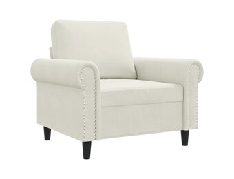 vidaXL Fauteuil Crème Fluweel - 41% Korting
