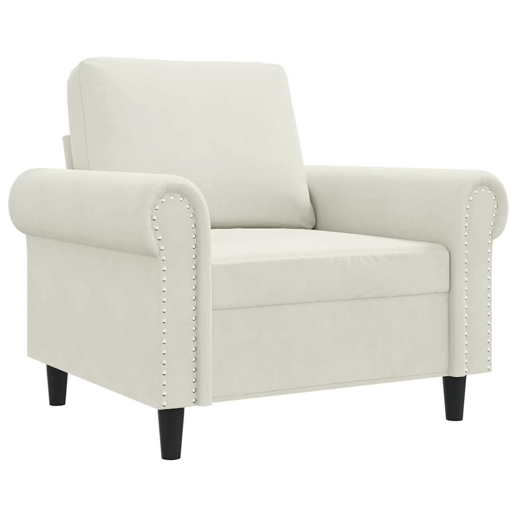 vidaXL Fauteuil Crème Fluweel - 41% Korting