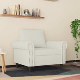 vidaXL Fauteuil Crème Fluweel - 41% Korting