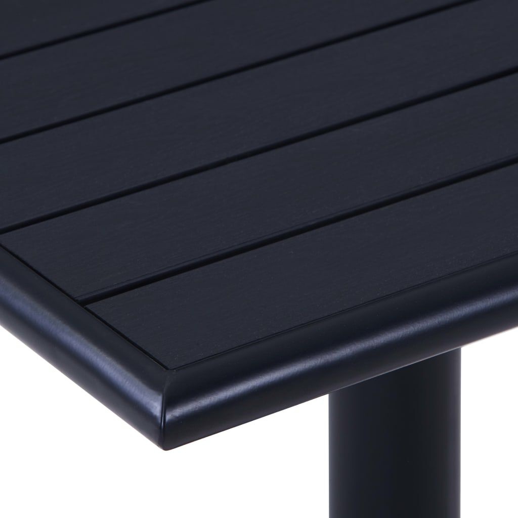vidaXL Tuintafel 80x80x75 cm zwart