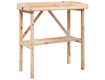 vidaXL Plantentafel met schap 78x38x82,5 cm massief vurenhout