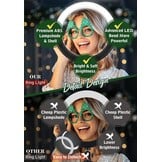 10 inch ringlamp met statiefstandaard en telefoonhouder, selfie-lamp met afstandsbediening voor telefoon, 70 inch hoog cirkellicht, LED-lamp voor make-up, video-opname, conferenties, TikTok