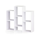 Vakkenkast Wit 7 Vakken (85x22x76 cm) - Houten Boekenkast | 36% Korting