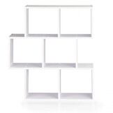 Vakkenkast Wit 7 Vakken (85x22x76 cm) - Houten Boekenkast | 36% Korting