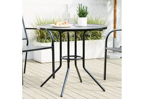VidaXL Terrastafel Antraciet Staal - Ø80x72,5 cm - 41% Korting