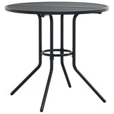 vidaXL Terrastafel rond Ø80x72,5 cm gepoedercoat staal antracietkleur