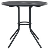 vidaXL Terrastafel rond Ø80x72,5 cm gepoedercoat staal antracietkleur