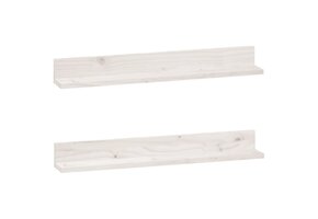 2 Witte Grenenhouten Wandkasten 80x11x9 cm - 71% Korting
