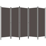 vidaXL Kamerscherm met 5 panelen 250x180 cm antraciet