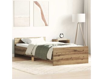 vidaXL Bedframe zonder matras spaanplaat artisanaal eikenkleurig