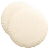 vidaXL Zitkussens 2 pcs Crème Ø 50 cm Katoen Stof