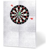 Dartbord Muurbescherming 30x30 cm - Zelfklevende Vilttegels - Set van 6 - Grijs