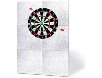 Dartbord Muurbescherming 30x30 cm - Zelfklevende Vilttegels - Set van 6 - Grijs